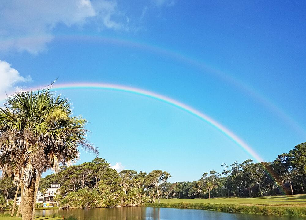 Double Rainbow over the course