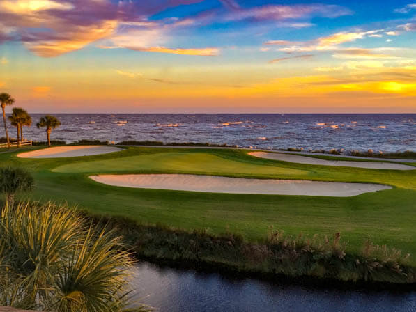 Beach Course at Sunset